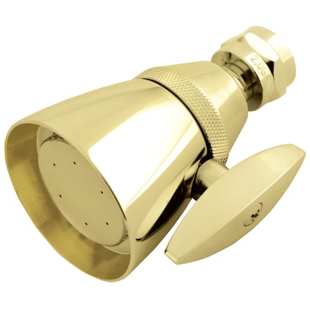 Shower Head, Polished Brass, Wall Mount